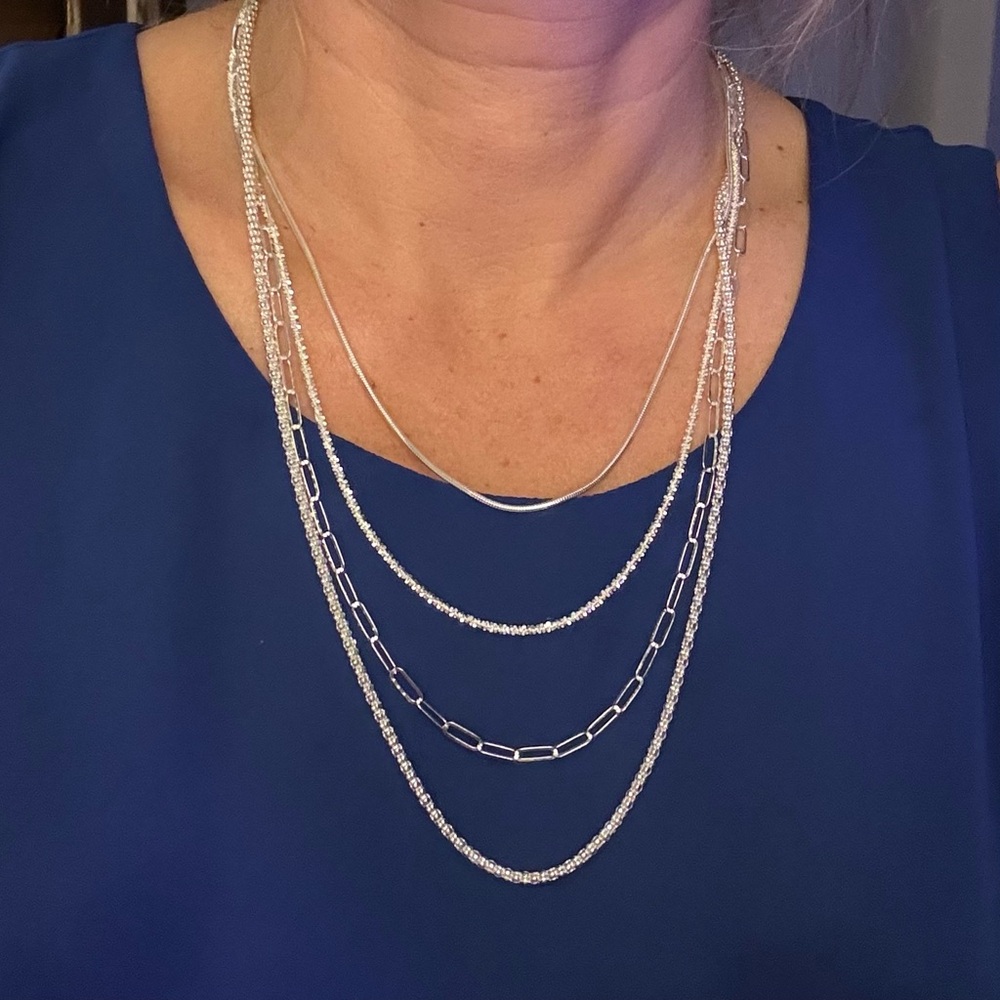 Silver necklaces
